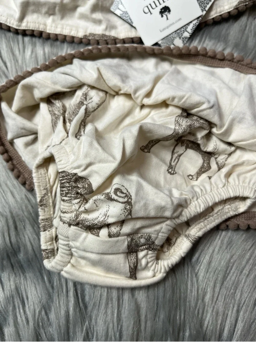 Kate Quinn Organic Cotton Baby Girls Pug Dog Ruffle 2 Piece Set 0-3M